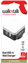 WNT Wall Charger with Dual USB-A 3.4A